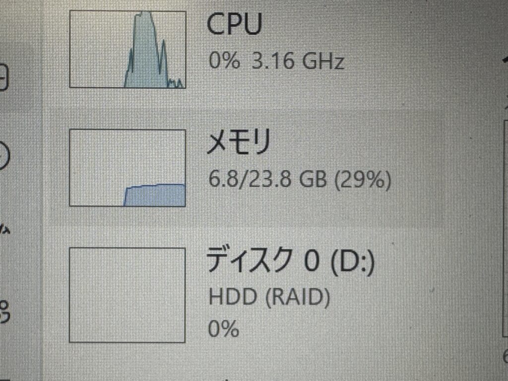 Inspiron 5480 メモリが増えた様子