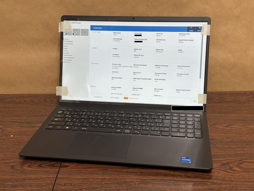 Vostro 15 3510 液晶パネル交換