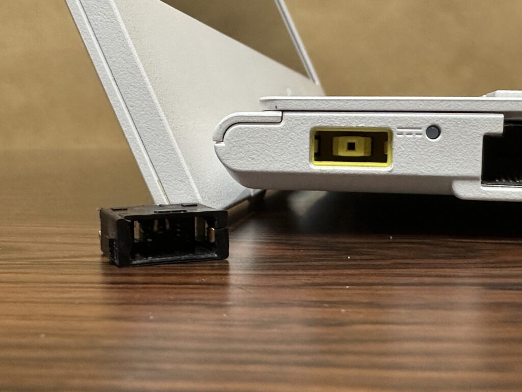 PC-GN19VAEAS 電源ジャックを交換したあとの新旧比較