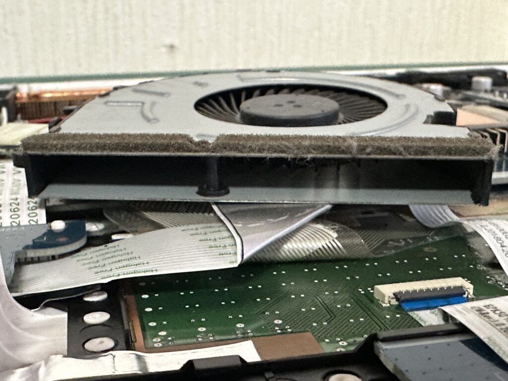 HP 15-da0058TX ファンの清掃後