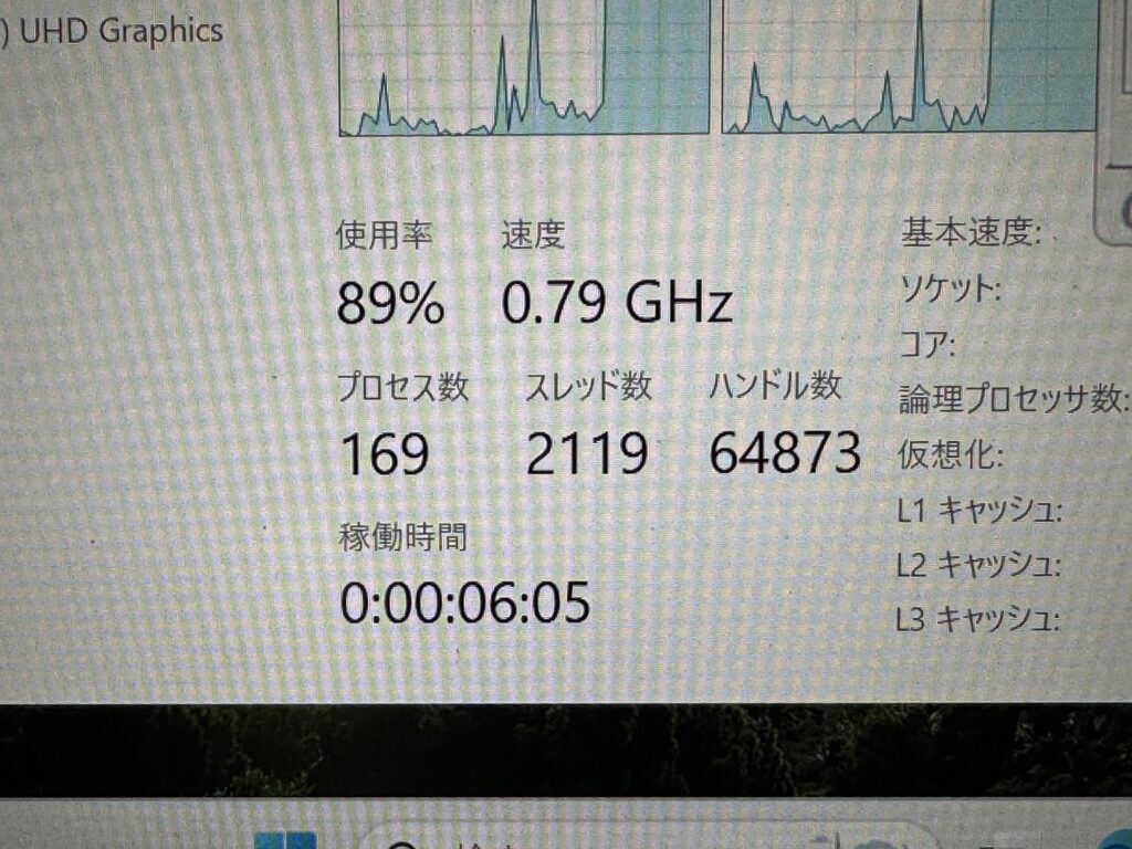 VJPG13C11N 動作クロックが低い様子