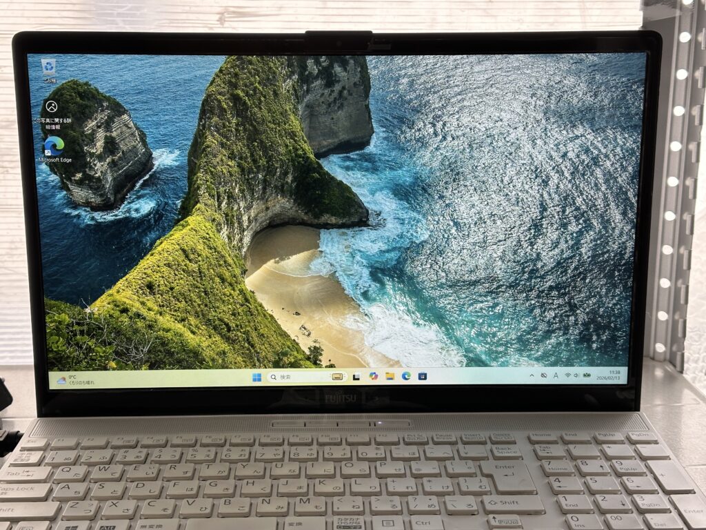 FMVA450JW SSD交換してWindows11をクリーンインストールした後の様子